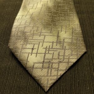 Vtg Versini 💯 Silk Steel Charcoal Tie